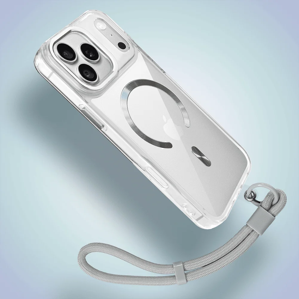 Etui do iPhone 18 Pro Max Super Hybrid z MagSafe, twardy tył, metalowe ozdoby, srebrne (9) etui do iphone 18 pro max super hybrid z magsafe, twardy tył, metalowe ozdoby, srebrne
