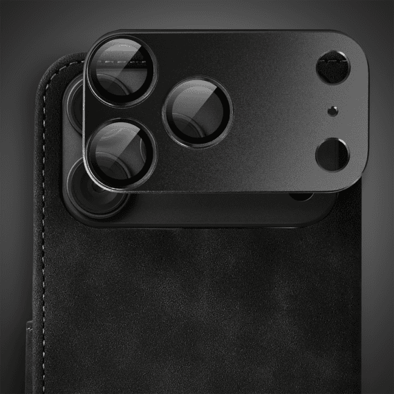 etui do iphone 18 pro max książkowe velvet touch, aksamitne, typu książka, z klapką, zamykane, czarne