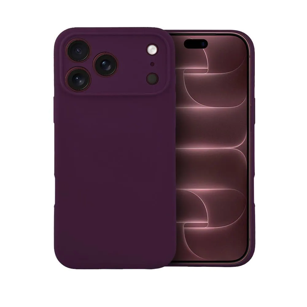 Etui do iPhone 18 Pro Max silikonowe z mikrofibrą soft touch z osłoną na aparat, burgundowy (5) etui do iphone 18 pro max silikonowe z mikrofibrą soft touch z osłoną na aparat, burgundowy