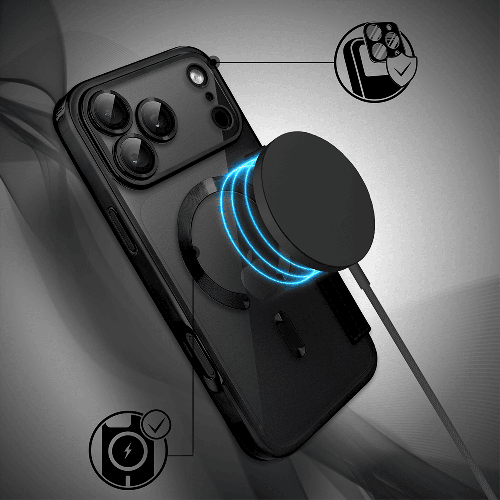 Etui do iPhone 18 Pro Max typu książka Book Magsafe Lens Protect, z klapką, czarne (7) etui do iphone 18 pro max typu książka book magsafe lens protect, z klapką, czarne