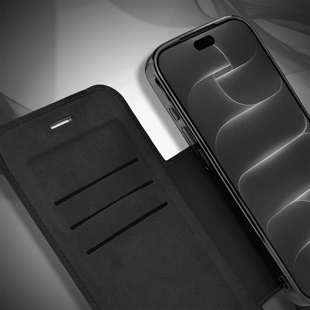 Etui do iPhone 18 Pro Max typu książka Book Magsafe Lens Protect, z klapką, czarne (8) etui do iphone 18 pro max typu książka book magsafe lens protect, z klapką, czarne