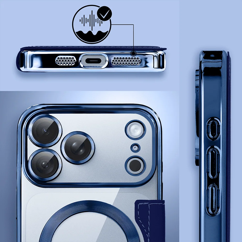 Etui do iPhone 18 Pro Max typu książka Book Magsafe Lens Protect, z klapką, granatowe (2) etui do iphone 18 pro max typu książka book magsafe lens protect, z klapką, granatowe
