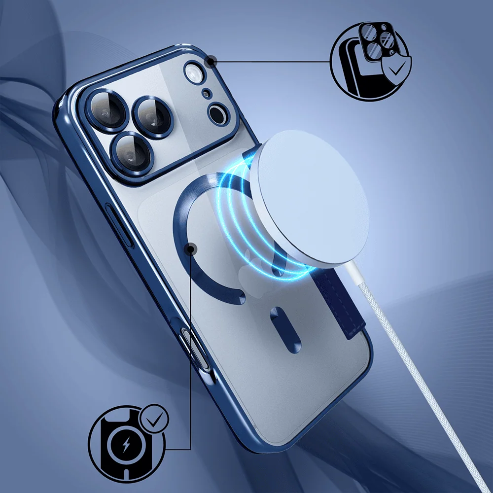 Etui do iPhone 18 Pro Max typu książka Book Magsafe Lens Protect, z klapką, granatowe (8) etui do iphone 18 pro max typu książka book magsafe lens protect, z klapką, granatowe