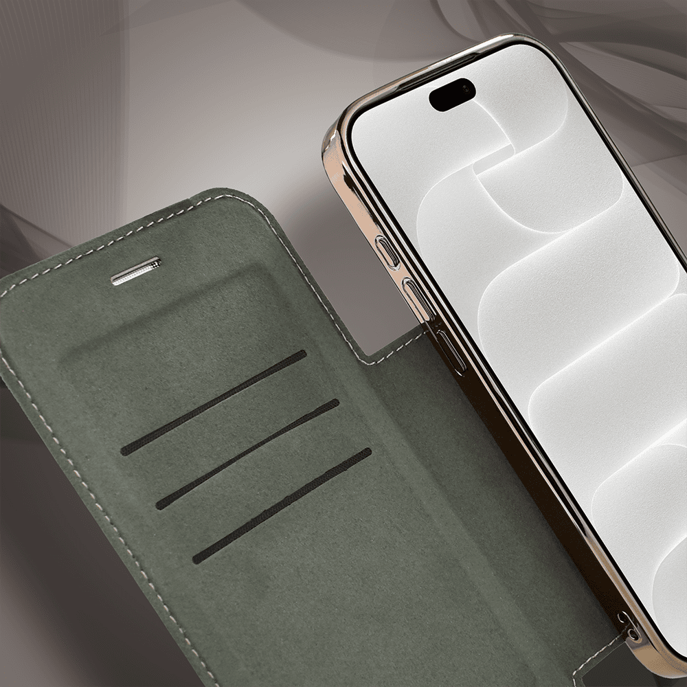 etui do iphone 18 pro max typu książka book magsafe lens protect, z klapką, pustynny brąz