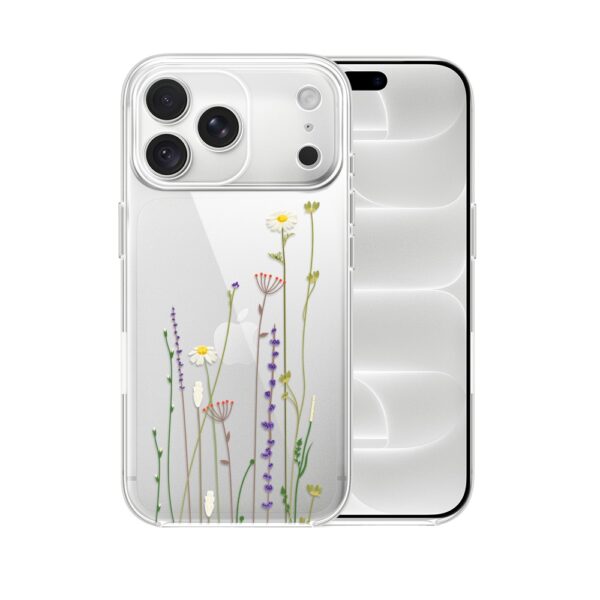 Etui do iPhone 18 Pro, wiosenne kwiaty, przeźroczyste