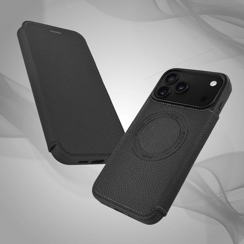 etui do iphone 18 pro max z klapką solid magsafe book, typu książka, czarne