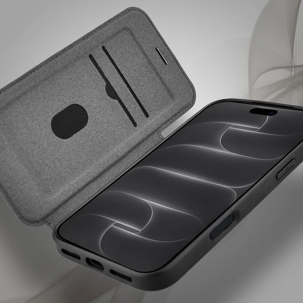 etui do iphone 18 pro max z klapką solid magsafe book, typu książka, czarne