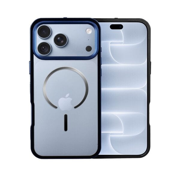 Etui do iPhone 18 Pro Metal Defender, metalowa ramka z MagSafe, granatowe