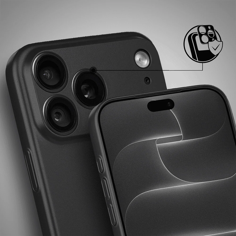 etui do iphone 18 pro skin matt satynowe ultra cienkie, czarne