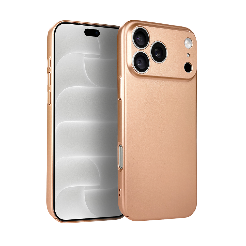 etui do iphone 18 pro skin matt satynowe ultra cienkie, złote