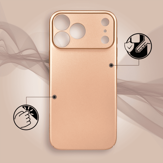 etui do iphone 18 pro skin matt satynowe ultra cienkie, złote