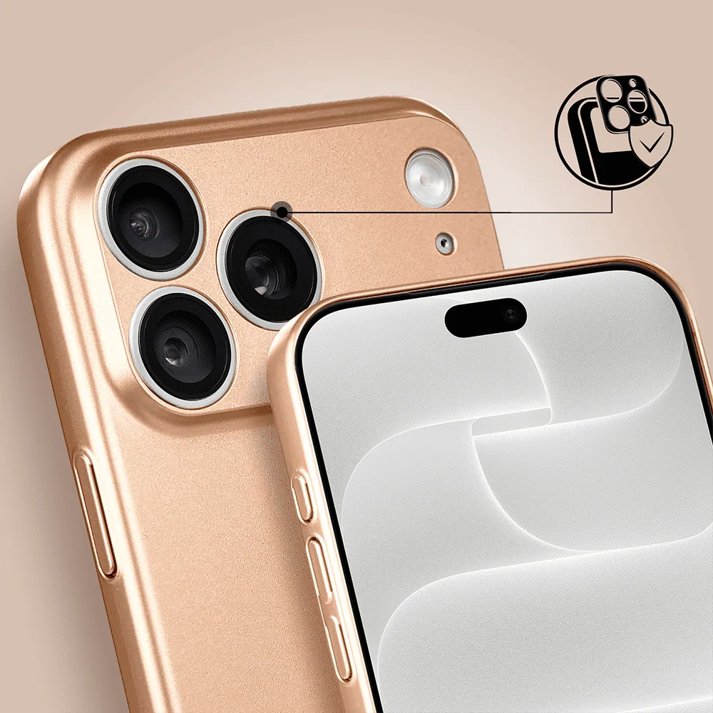 etui do iphone 18 pro skin matt satynowe ultra cienkie, złote