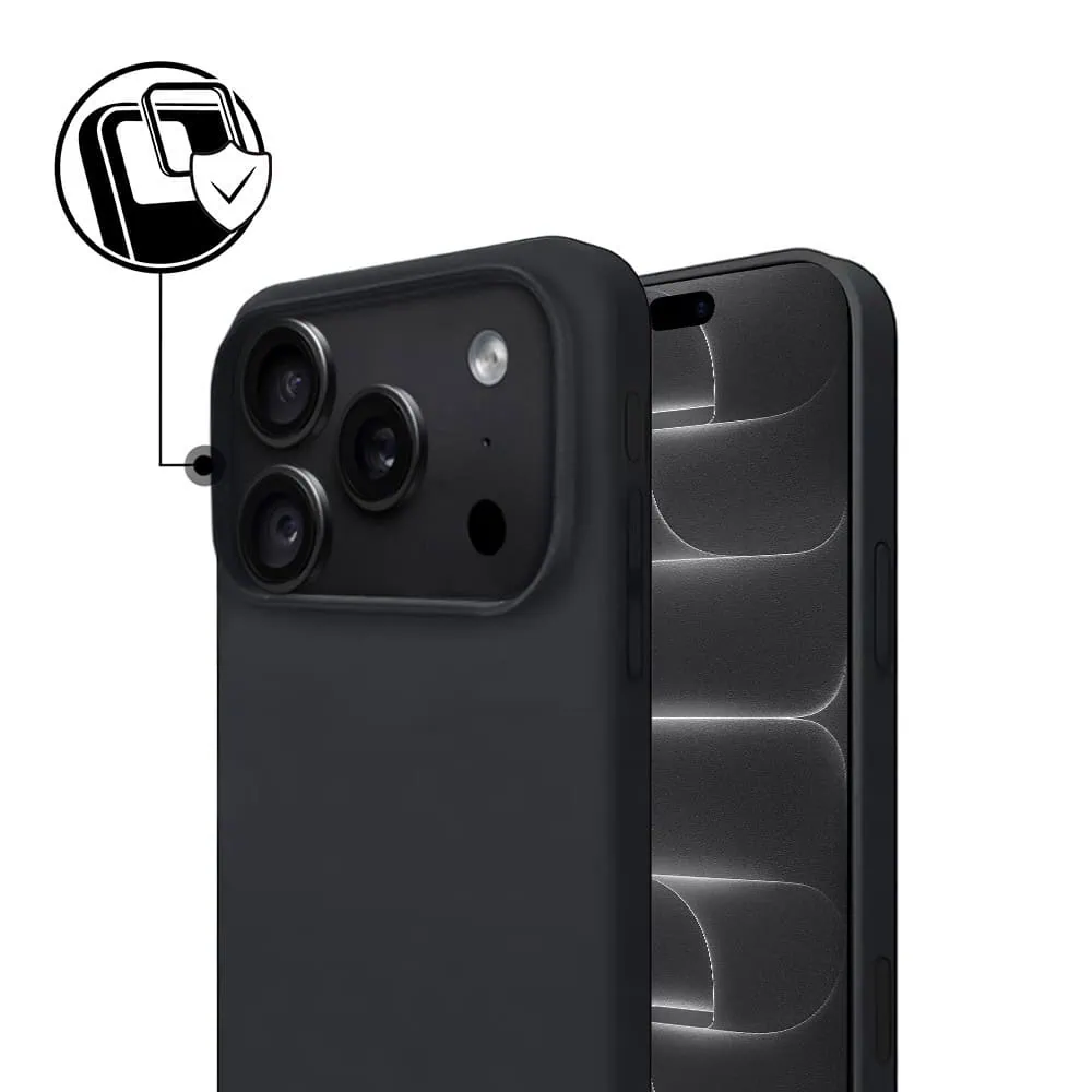 Etui do iPhone 18 Pro Soft Lux matowe z mikrofibrą, trójwarstwowa ochrona, czarne (8) etui do iphone 18 pro soft lux matowe z mikrofibrą, trójwarstwowa ochrona, czarne