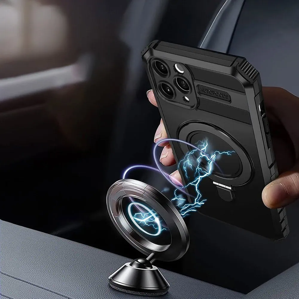 Etui do iPhone 18 Pro, pancerne, z osłoną aparatu i metalową podstawką MagSafe, czarne Obszar kompozycji 6 etui do iphone 18 pro, pancerne, z osłoną aparatu i metalową podstawką magsafe, czarne
