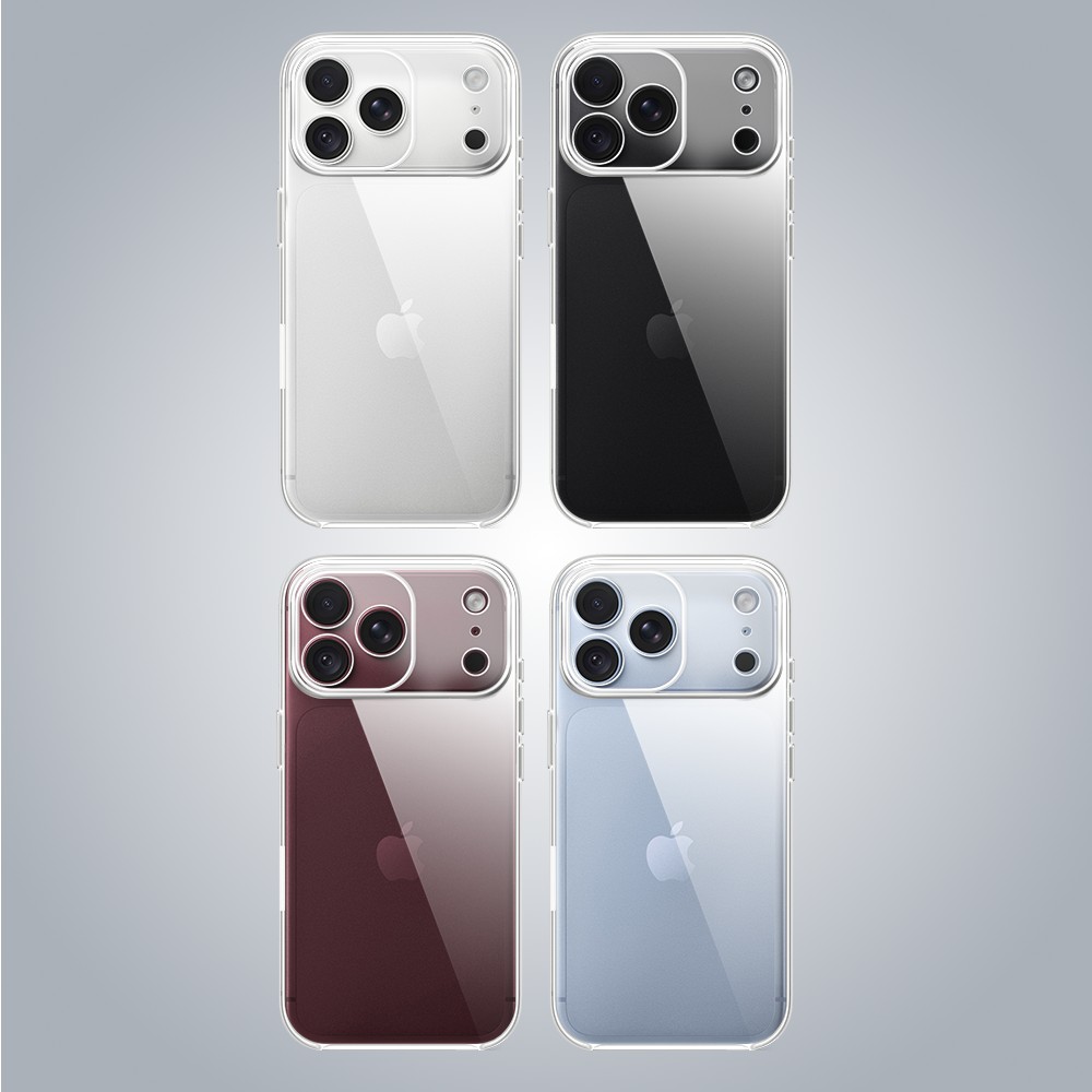 etui do iphone 18 pro max silikonowe, transparentne z osłoną aparatu