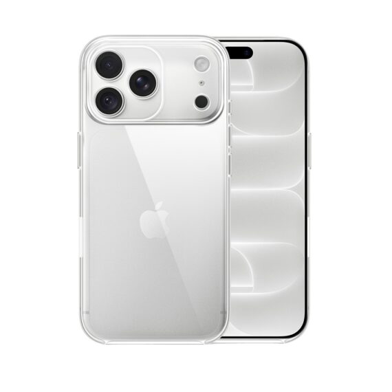 etui do iphone 18 pro max silikonowe, transparentne z osłoną aparatu