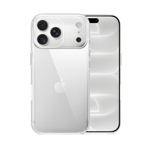 Etui do iPhone 18 Pro silikonowe, transparentne z osłoną aparatu