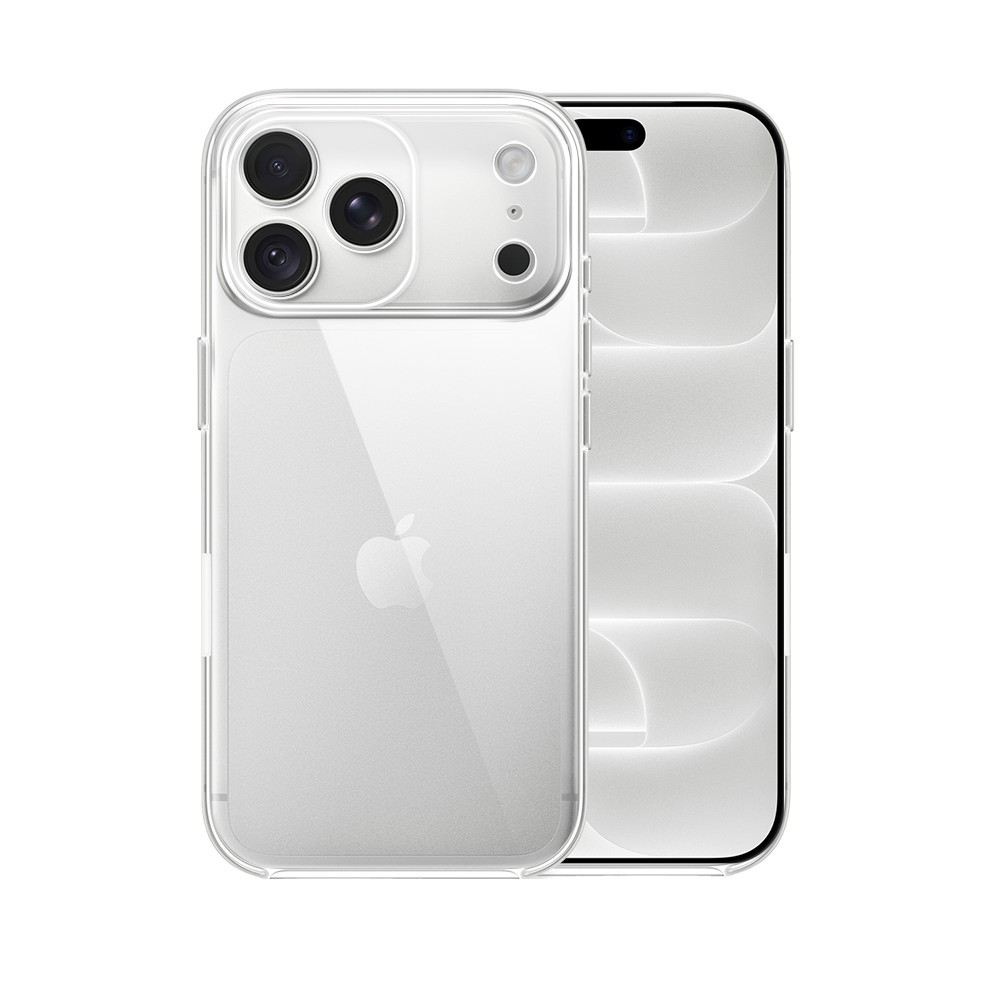 etui do iphone 18 pro max silikonowe, transparentne z osłoną aparatu