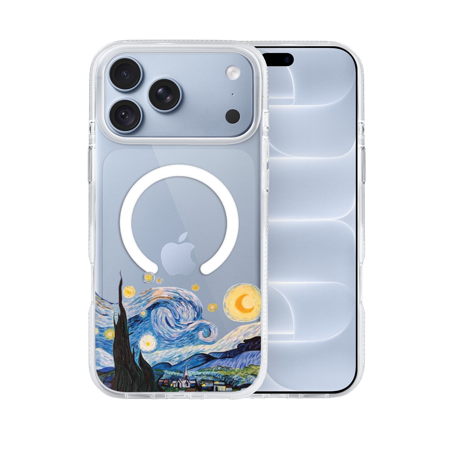 etui do iphone 18 pro z magsafe, obraz van gogh, przeźroczyste