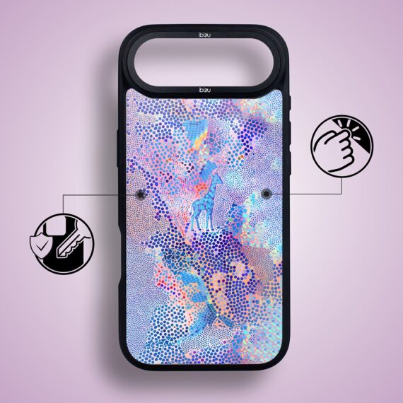 Etui do iPhone Air IBIZU DropGuard Matt z MagSafe, Bella Fantasia, Mozaikowa żyrafa (6)