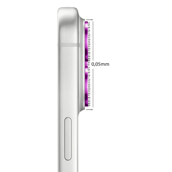 luksusowa diamentowa osłona obiektywów, szkło na aparat iphone 18 pro, różowa