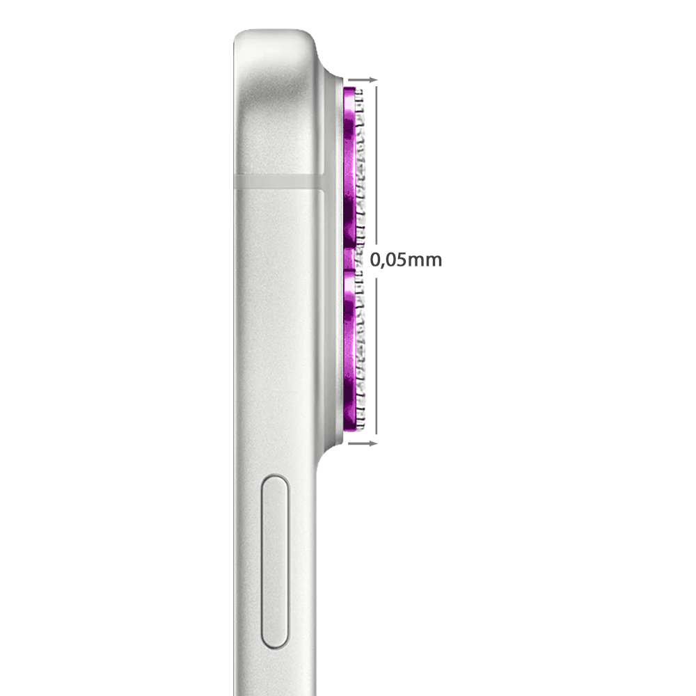 luksusowa diamentowa osłona obiektywów, szkło na aparat iphone 18 pro, różowa