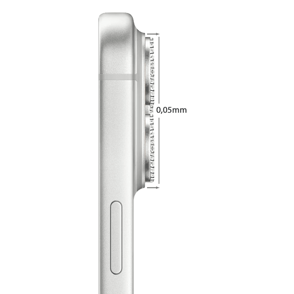 luksusowa diamentowa osłona obiektywów, szkło na aparat iphone 18 pro, srebrna