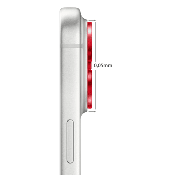 metalowa osłona obiektywów szkło na aparat iphone 18 pro max, czerwone