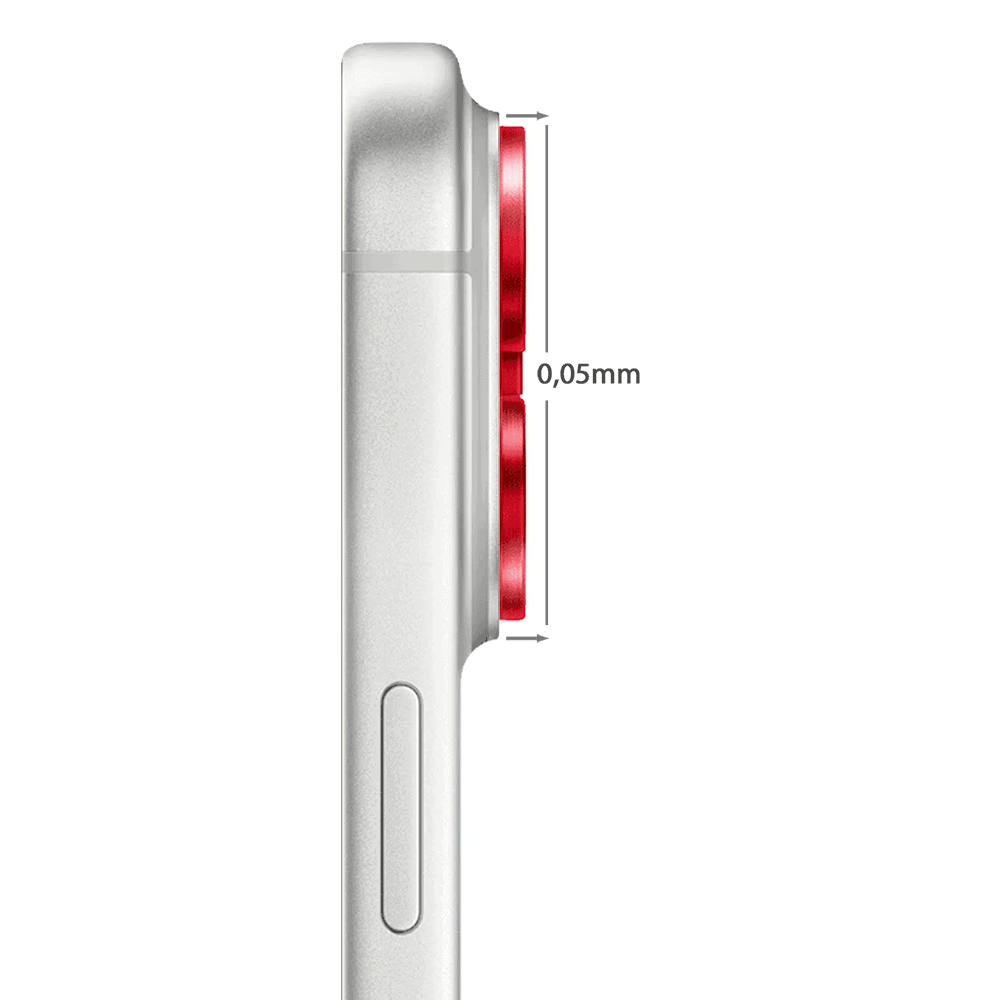 metalowa osłona obiektywów szkło na aparat iphone 18 pro max, czerwone