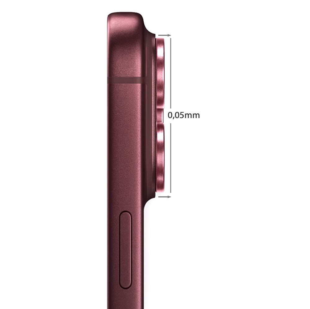 metalowa osłona obiektywów szkło na aparat iphone 18 pro, burgundowe