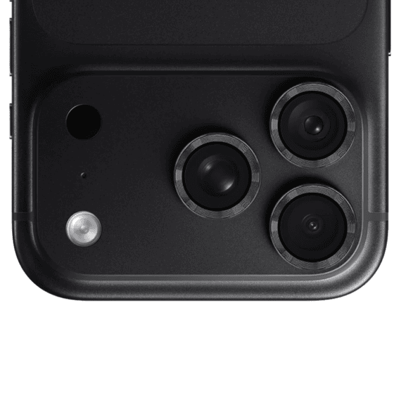 metalowa osłona obiektywów szkło na aparat iphone 18 pro, głęboka czerń