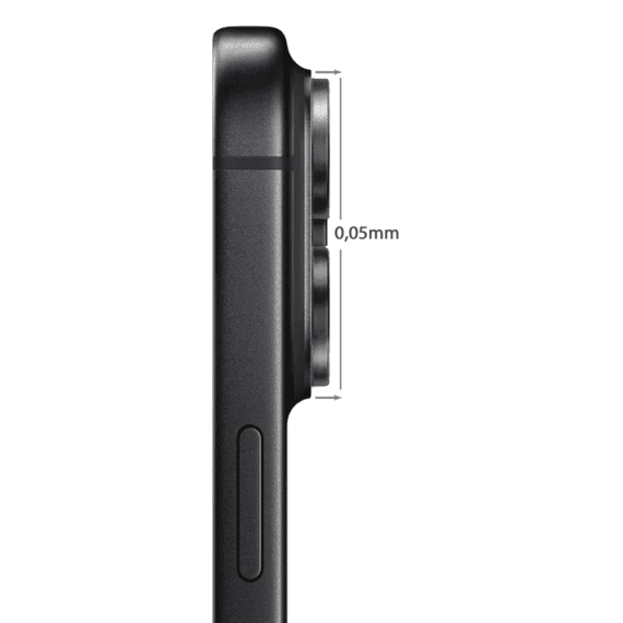 metalowa osłona obiektywów szkło na aparat iphone 18 pro, głęboka czerń