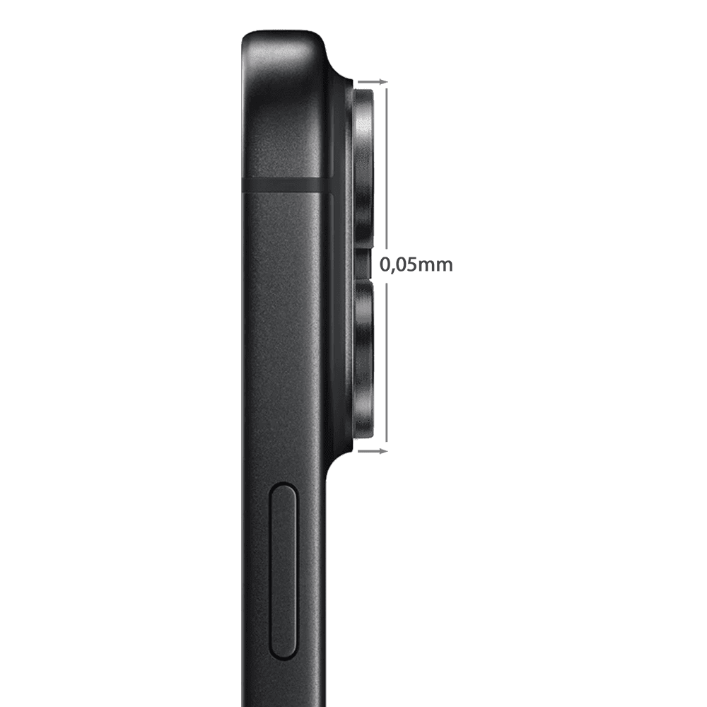 metalowa osłona obiektywów szkło na aparat iphone 18 pro, głęboka czerń