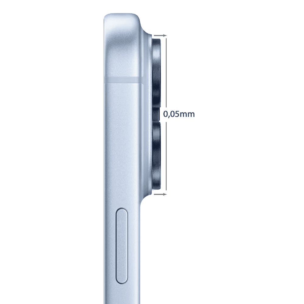 metalowa osłona obiektywów szkło na aparat iphone 18 pro, granatowa