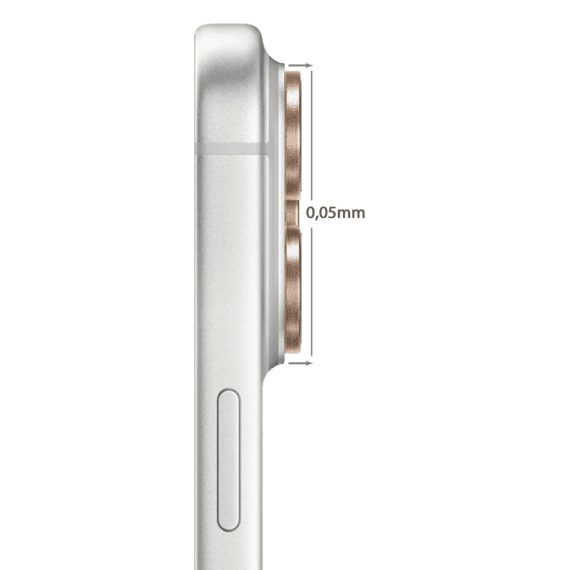 metalowa osłona obiektywów szkło na aparat iphone 18 pro, pustynny tytan