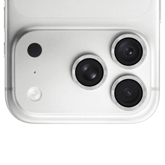 metalowa osłona obiektywów szkło na aparat iphone 18 pro, srebrna
