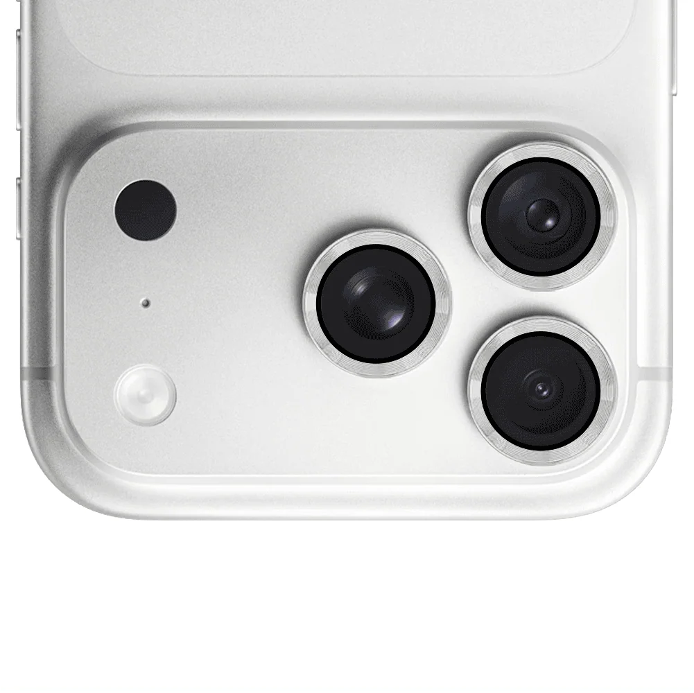 metalowa osłona obiektywów szkło na aparat iphone 18 pro, srebrna