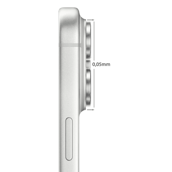 metalowa osłona obiektywów szkło na aparat iphone 18 pro, srebrna