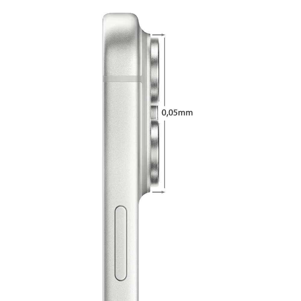 metalowa osłona obiektywów szkło na aparat iphone 18 pro, srebrna
