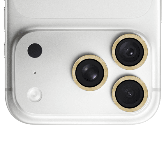 metalowa osłona obiektywów szkło na aparat iphone 18 pro, złote