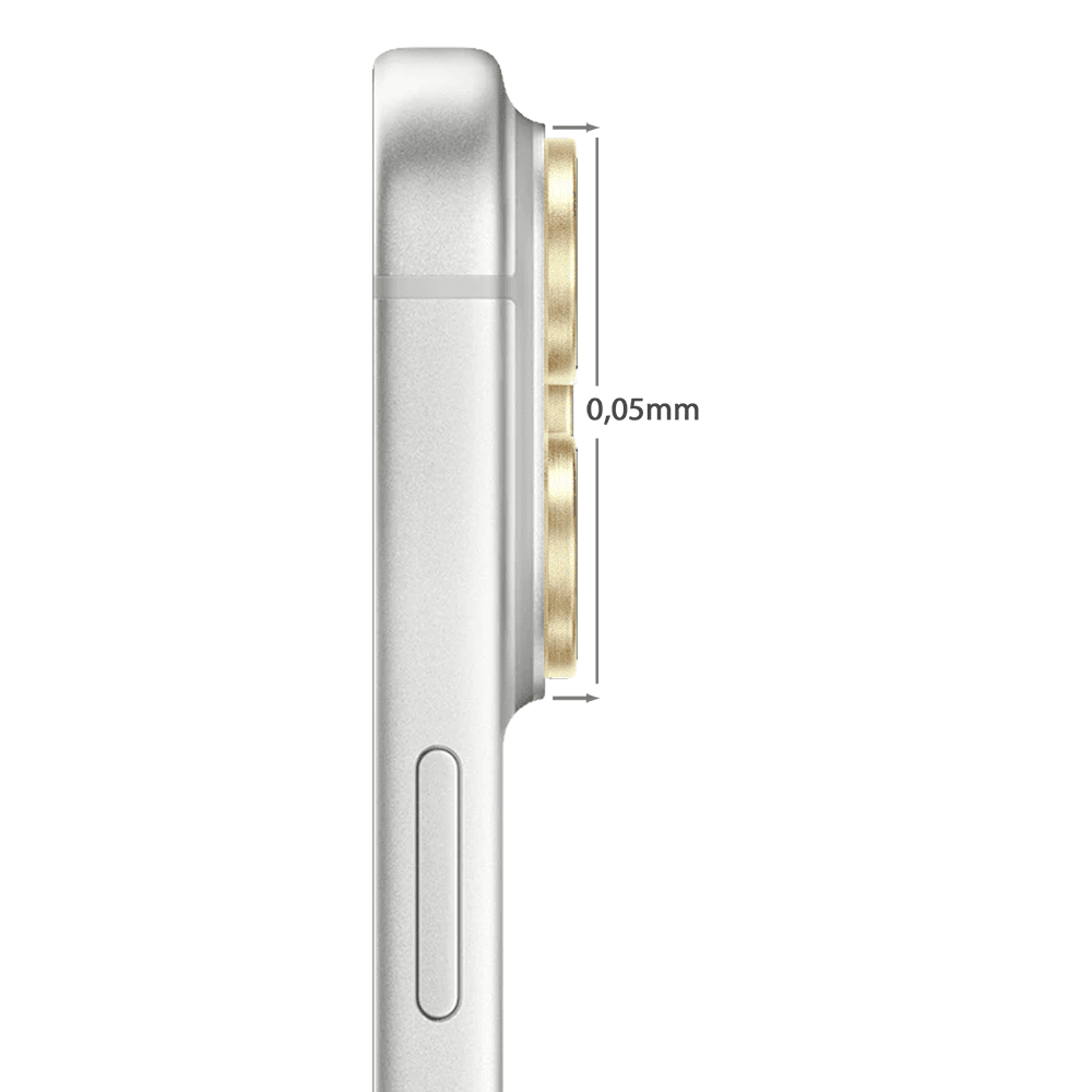 metalowa osłona obiektywów szkło na aparat iphone 18 pro, złote
