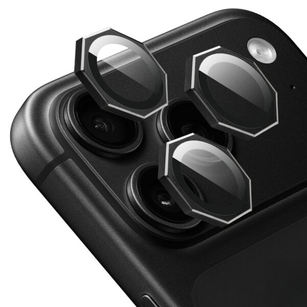 Metalowe osłony obiektywów do iPhone 18 Pro Max, HexArmor, czarne