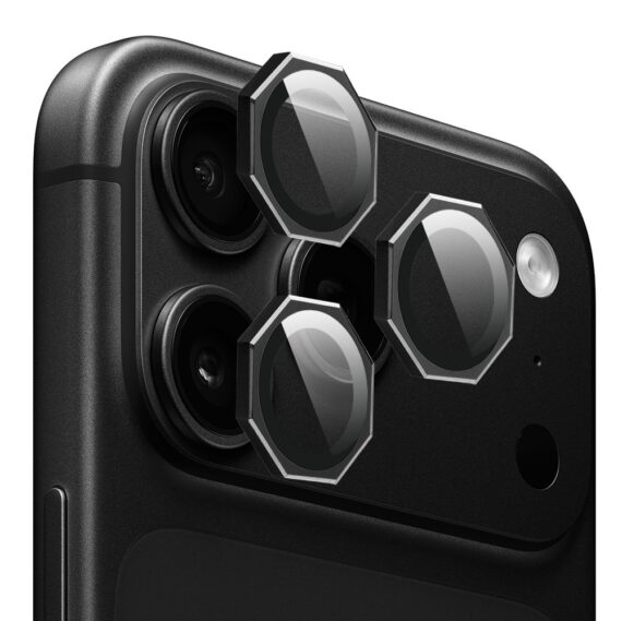 metalowe osłony obiektywów do iphone 18 pro, hexarmor, czarne