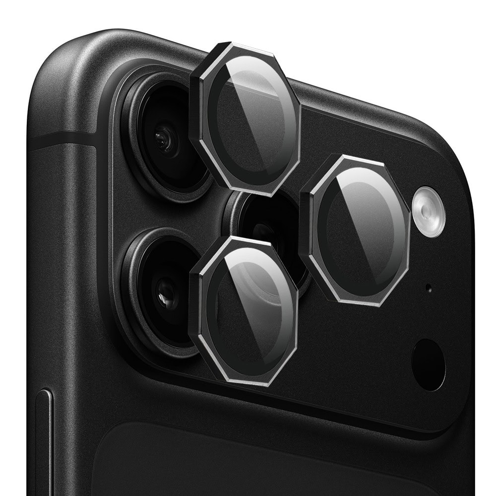 metalowe osłony obiektywów do iphone 18 pro, hexarmor, czarne