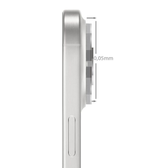 metalowe osłony obiektywów do iphone 18 pro, hexarmor, srebrne