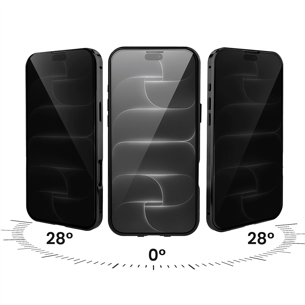 Obudowa do iPhone 18 Pro Max, podwójna szyba i aluminium 360° przód + tył magnetyczna, z osłoną aparatu i szkłem prywatyzującym, czarna (1) obudowa do iphone 18 pro max, podwójna szyba i aluminium 360° przód + tył magnetyczna, z osłoną aparatu i szkłem prywatyzującym, czarna