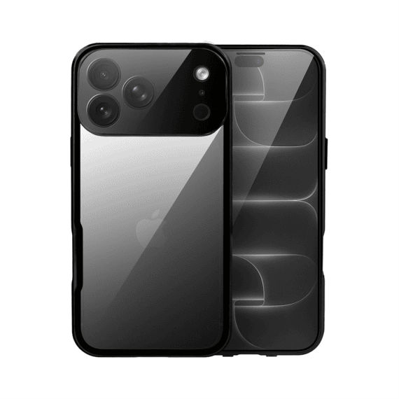 obudowa do iphone 18 pro max, podwójna szyba i aluminium 360° przód + tył magnetyczna, z osłoną aparatu i szkłem prywatyzującym, czarna