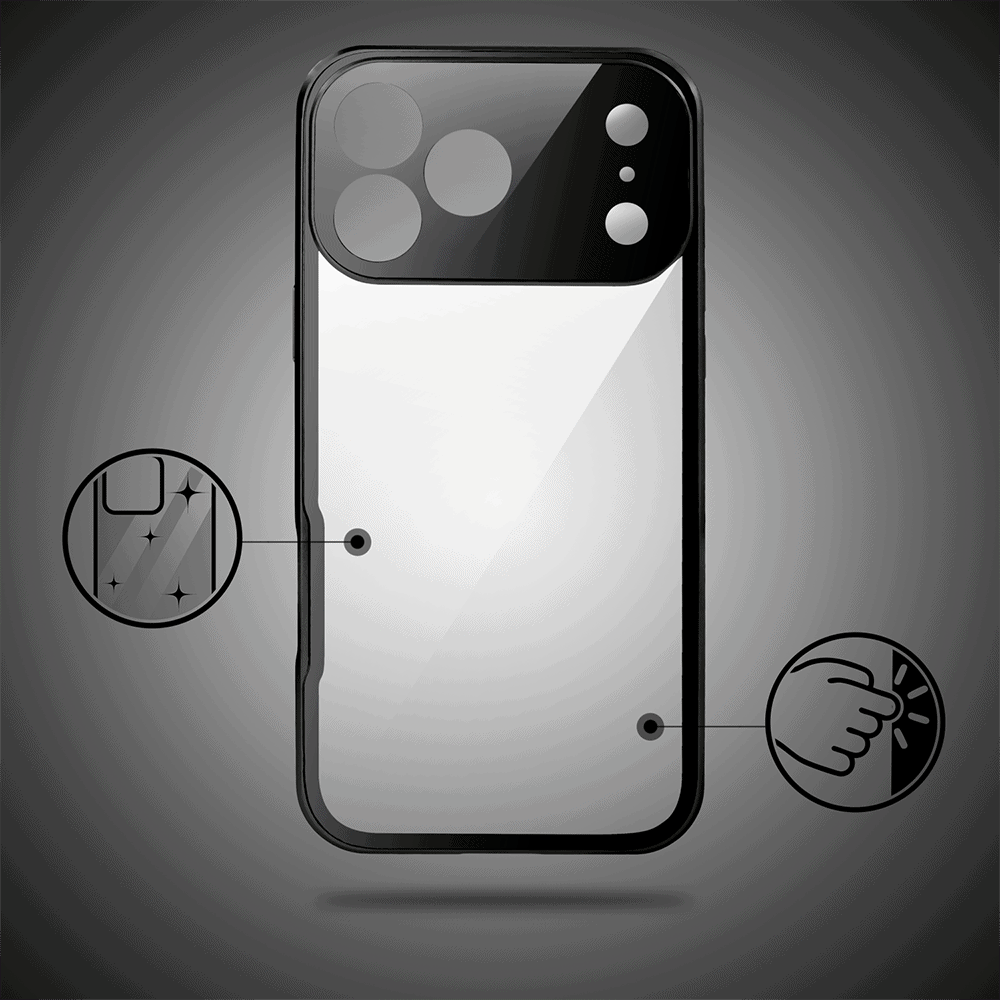 Obudowa do iPhone 18 Pro Max, podwójna szyba i aluminium 360° przód + tył magnetyczna, z osłoną aparatu i szkłem prywatyzującym, czarna (7) obudowa do iphone 18 pro max, podwójna szyba i aluminium 360° przód + tył magnetyczna, z osłoną aparatu i szkłem prywatyzującym, czarna