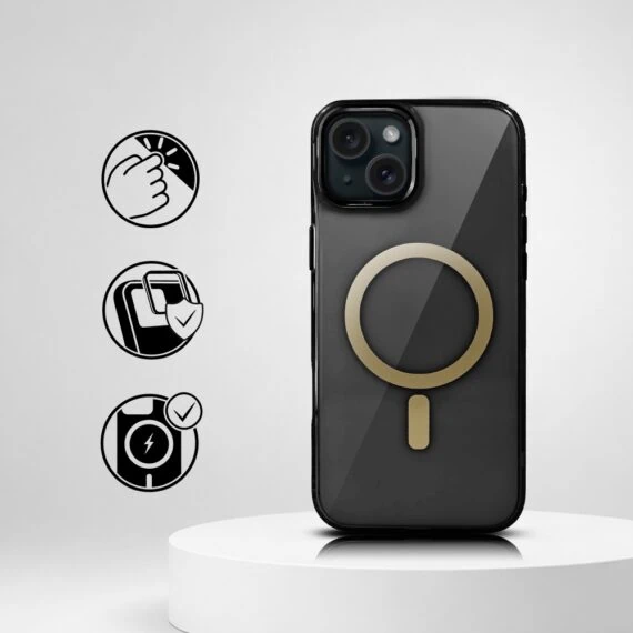 Perfect Match do iPhone 15 - zestaw Golden Elite + akcesoria, czarny (1)