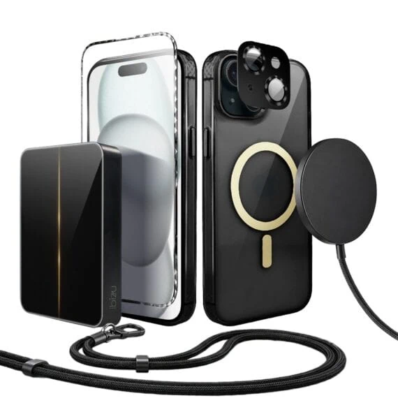 Perfect Match do iPhone 15 - zestaw Golden Elite + akcesoria, czarny (2)